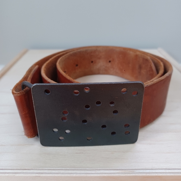 Hand-forged Consellation Belt Buckle & Belt from Steel Toe Studios main image 4